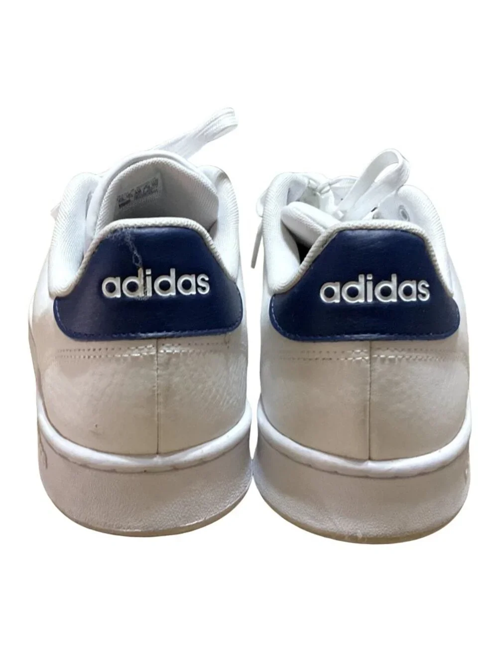 Adidas Advantage Sneakers Sz 13 Low Top Whit Leather Lace Up F36423 Mens